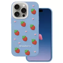 TFO Strawberry phone case for iPhone 14 Pro | iPhone 15 Pro blue