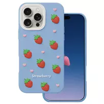 TFO Strawberry phone case for iPhone 16 Pro Max blue