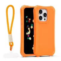 TFO Safepop phone case with strap for iPhone 15 Pro, orange