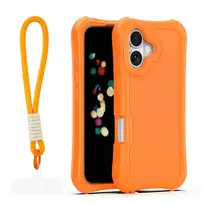 TFO Safepop phone case with strap for iPhone 16, orange