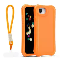 TFO Safepop phone case with strap for iPhone 16e | iPhone 17e orange