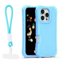 TFO Safepop phone case with strap for iPhone 16 Pro blue