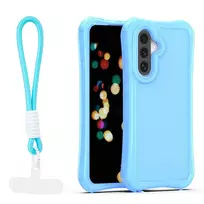 TFO Safepop phone case with strap for Samsung Galaxy A36 5G (A366) | A56 (A566) | A37 (A376), blue