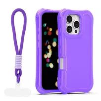 TFO Safepop phone case with strap for iPhone 16 Pro Max purple