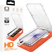 TEL PROTECT Dust-Free Easy Fit HD Titan Tempered Glass for iPhone 16 Pro/17, black