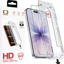TEL PROTECT Dust-Free Easy Fit Full Glue 6D Tempered Glass for iPhone 16 Pro/17, Black