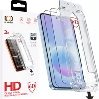 TEL PROTECT Dust-Free Easy Fit Full Glue 6D Tempered Glass for Samsung Galaxy A36/A37 5G, black - 2 pieces