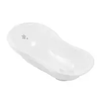 Keeeper Baby bathtub 84cm with cork Maria "Stars" 84x49x29cm white
