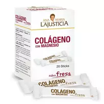 ANA MARÍA LAJUSTICIA Ana María Lajusticia Collagen with Magnesium Strawberry Flavor 20 sticks 4g