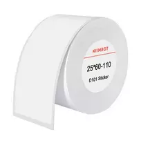 Termo lipdukai Niimbot lipdukai 25x60 mm, 110 vnt. (Balti) universalūs