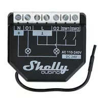 Shelly Qubino Wave2PM Valdiklis, 2-kanalinis, Z-Wave (Galia matavimas) universalus
