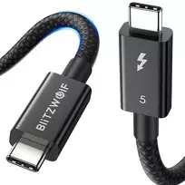 BlitzWolf BW-HDC8 240W USB-C iki USB-C kabelis, 1,5 m (juodas) universalus