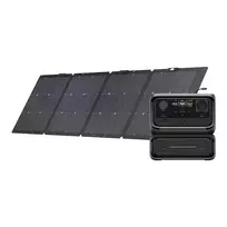Rinkinys: EcoFlow River 3 Max nešiojamoji elektros stotelė + 220W saulės baterijos panelis. universalus