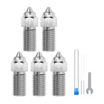 ELEGOO Neptune 4 / 4 Pro Kietojo plieno antgalių rinkinys (0,4 mm x3, 0,6 mm x1, 0,8 mm x1) universalus