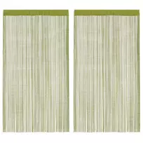 Virvelinės užuolaidos, 2vnt., 100x250cm, žalios spalvos