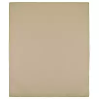 Trikotažinė paklodė su guma, taupe spalvos, 160x200cm, medvilnė