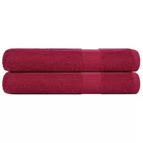 Pirties rankšluosčiai, FROGN, 2 vnt., bordo spalvos, 80x200 cm, 360 g/m²
