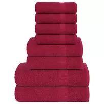 8 dalių rankšluosčių komplektas FROGN bordo spalvos, 360 g/m²