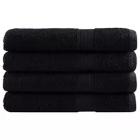 Pirties rankšluosčiai SOLUND, 4vnt., juodi, 80x200cm, 600g/m²