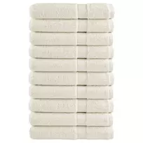 Pirties rankšluosčiai SOLUND, 10vnt. kreminiai 80x200cm 600g/m²