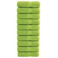 Aukščiausios kokybės rankšluosčiai SOLUND, 10 vnt., žali, 30x30 cm, 600 g/m²