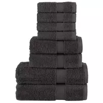 Rankšluosčių rinkinys SOLUND, 8vnt., antracito, 600g/m²
