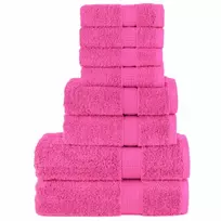 Rankšluosčių rinkinys SOLUND, 8vnt., rožiniai, 600g/m²