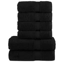 Rankšluosčių rinkinys SOLUND, 6vnt., juodi, 600g/m²