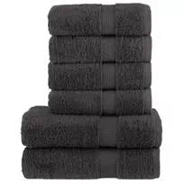 Rankšluosčių rinkinys SOLUND, 6vnt., antracito, 600g/m²