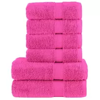Rankšluosčių rinkinys SOLUND, 6vnt., rožiniai, 600g/m²