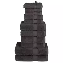 Rankšluosčių rinkinys SOLUND, 12vnt., antracito, 600g/m²