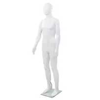Vyriškas manekenas, stiklo pagr., blizgus baltas, 185cm