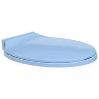 Klozeto sėdynė su soft-close mechanizmu, mėlynos spalvos, ovali