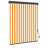 Lauko roletas, baltos ir oranžinės spalvų, 140x250cm