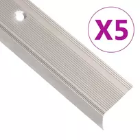 Profiliai laiptams, 5vnt., šampano, 90 cm, aliuminis, L formos