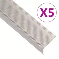 Profiliai laiptams, 5vnt., šampano, 90 cm, aliuminis, L formos