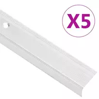 Profiliai laiptams, 5vnt., sidabro, 100 cm, aliuminis, L formos