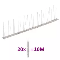Smaigų rinkinys nuo paukščių/balandžių, 20vnt., 2 eilės, 10m