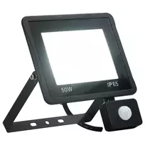 LED prožektorius su jutikliu, šaltos baltos spalvos, 50W