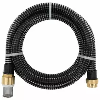 Siurbimo žarna su žalvarinėmis jungtimis, juoda, 1,1", 20m, PVC