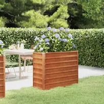 Aukštas sodo lovelis, rūdžių, 100x40x77cm, Corten plienas