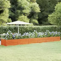 Aukštas sodo lovelis, rūdžių, 600x80x45cm, Corten plienas
