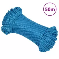 Darbo virvė, mėlynos spalvos, 3mm, 50m, polipropilenas