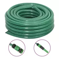 Sodo žarna su tvirtinimo detalėmis, žalia, 0,75", 20m, PVC