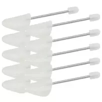 Batų kurpaliai, 5 poros, baltos spalvos, plastikas, EU 38–44