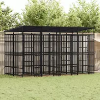 Lauko voljeras šunims su stogu, plienas, 7,37m²