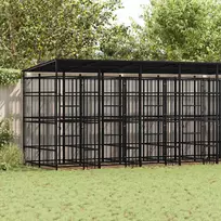 Lauko voljeras šunims su stogu, plienas, 14,75m²