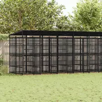 Lauko voljeras šunims su stogu, plienas, 18,43m²