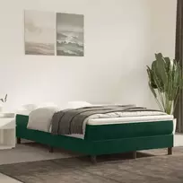 Lovos rėmas su spyruoklėmis tamsiai žalias 120x200 cm aksomas