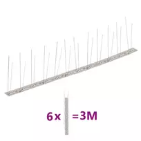 Smaigų rinkinys nuo paukščių ir balandžių, 6 vnt., 2 eilės, 3m